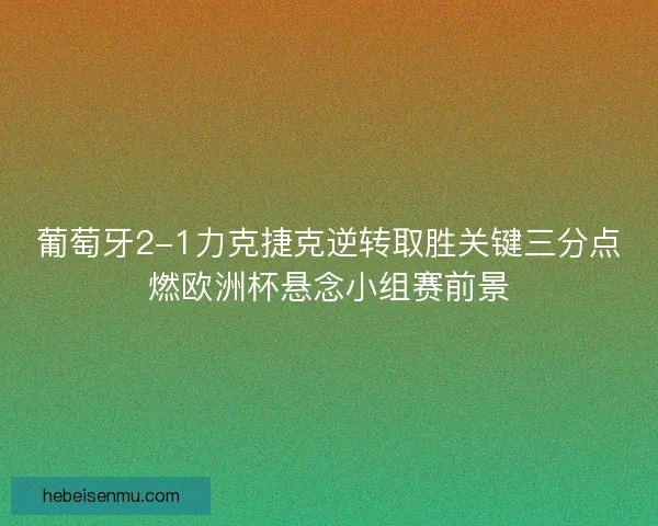葡萄牙2-1力克捷克逆转取胜关键三分点燃欧洲杯悬念小组赛前景